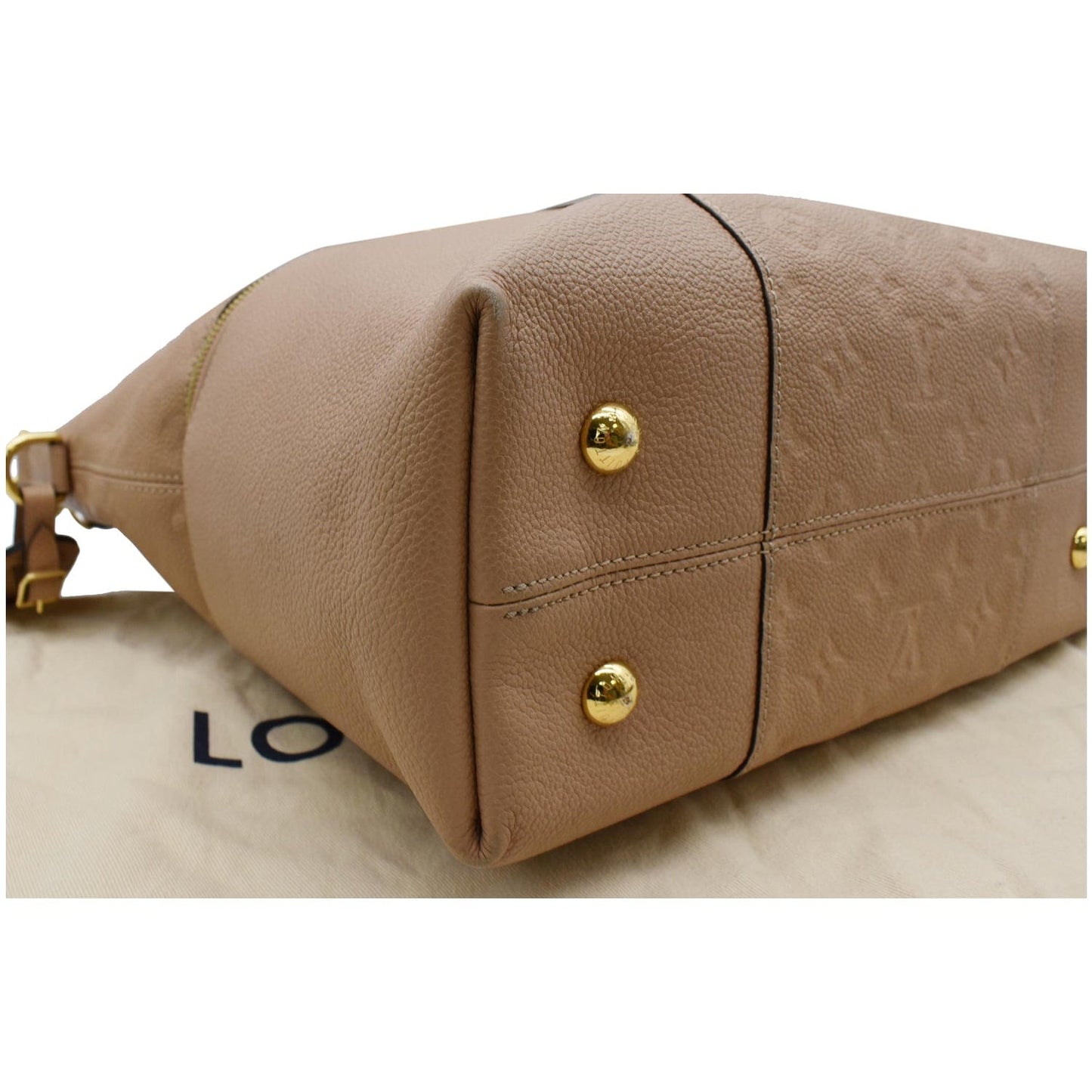 LOUIS VUITTON Melie Empreinte Leather Hobo Bag Beige