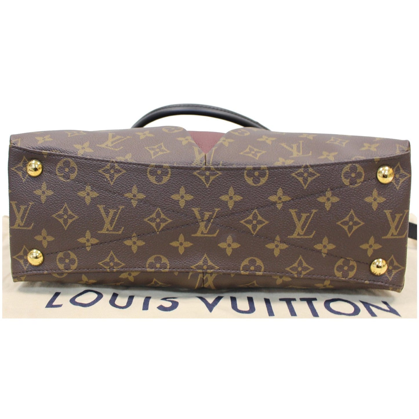 LOUIS VUITTON V MM Monogram Canvas Tote Shoulder Bag Bordeaux - 15% OFF