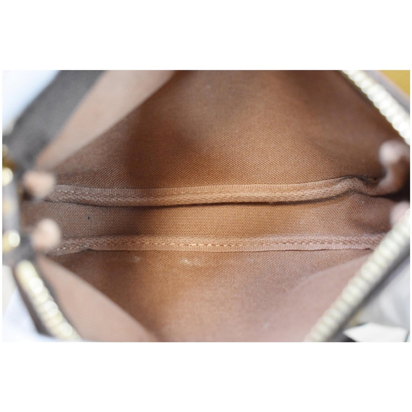 LOUIS VUITTON Animation Pochette Monogram Canvas Accessoires Pouch Brown