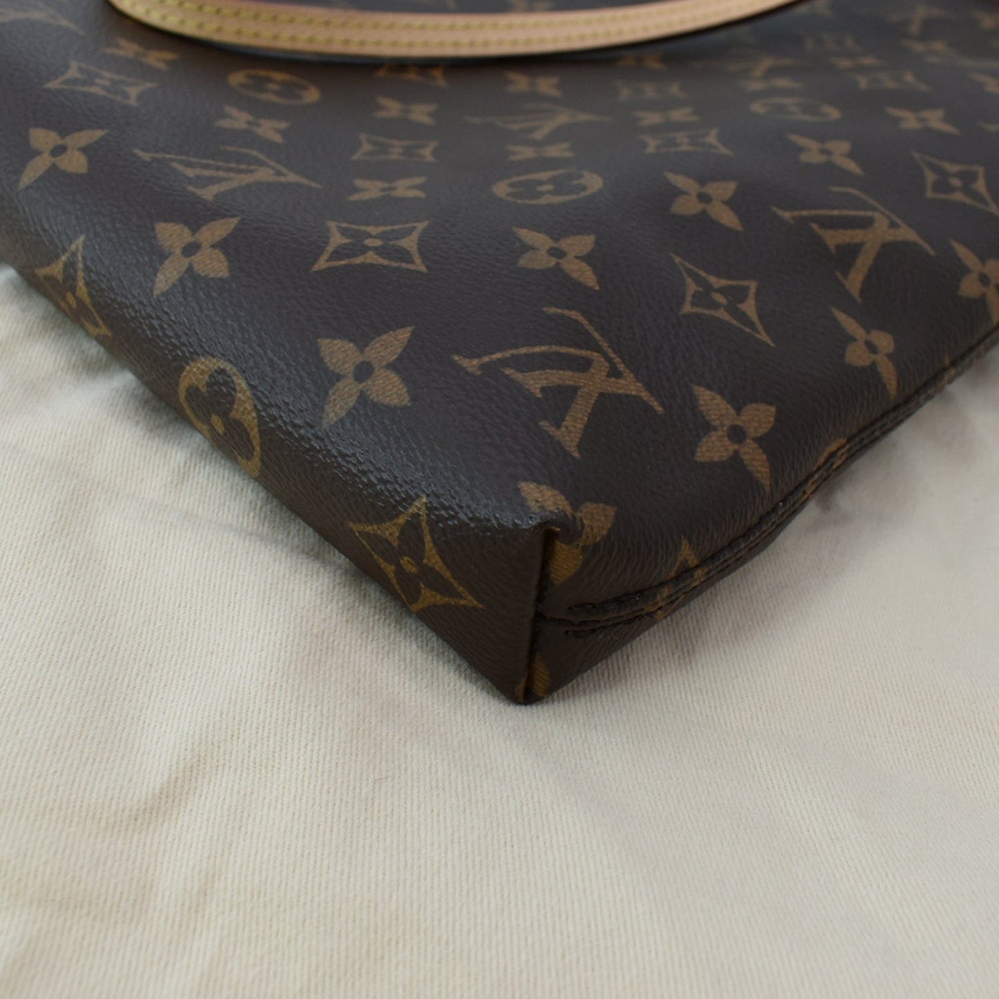 LOUIS VUITTON Carry it Monogram Canvas Shoulder Bag Brown