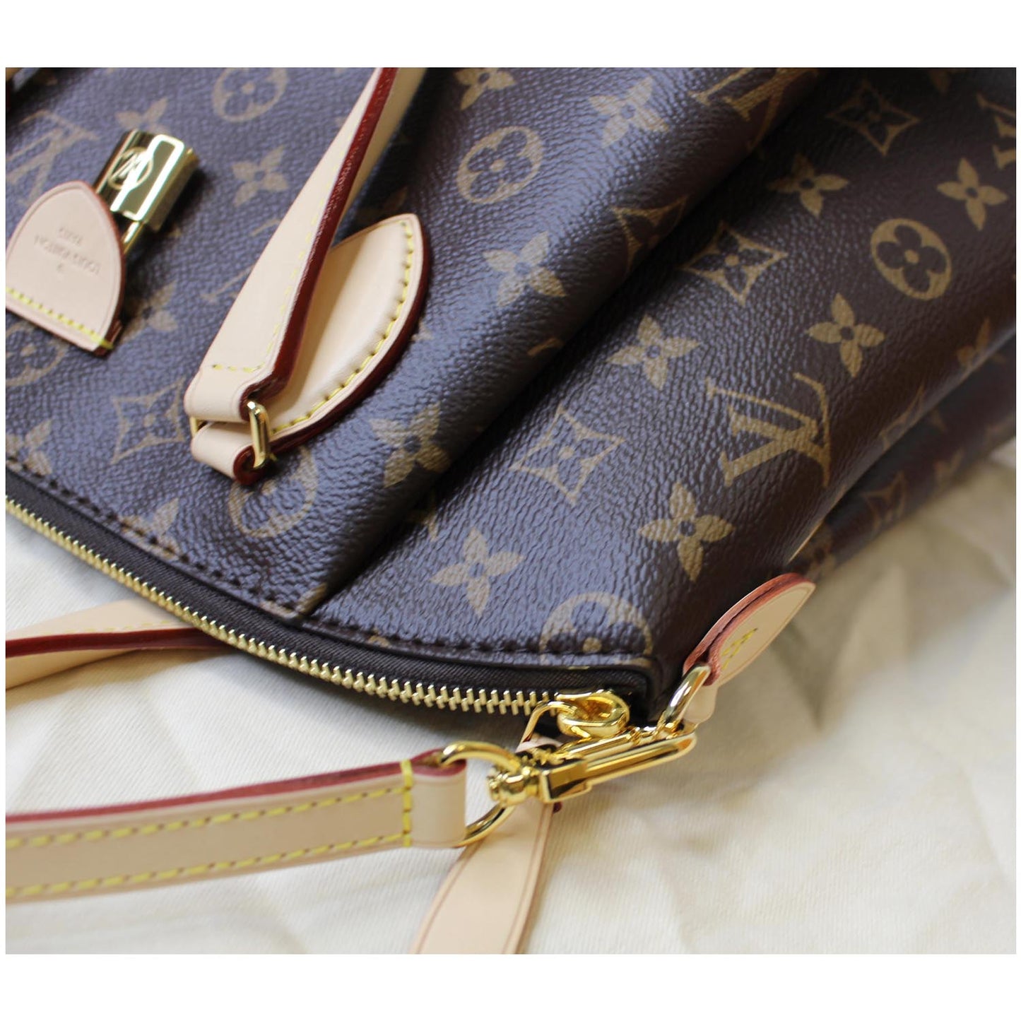 LOUIS VUITTON Rivoli MM Monogram Canvas 2WAY Shoulder Bag Brown