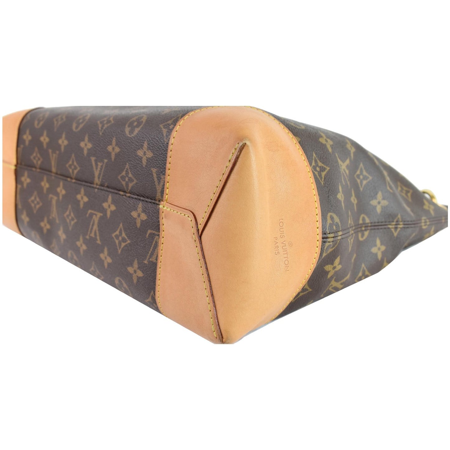 LOUIS VUITTON Berri MM Monogram Canvas Shoulder Bag Brown