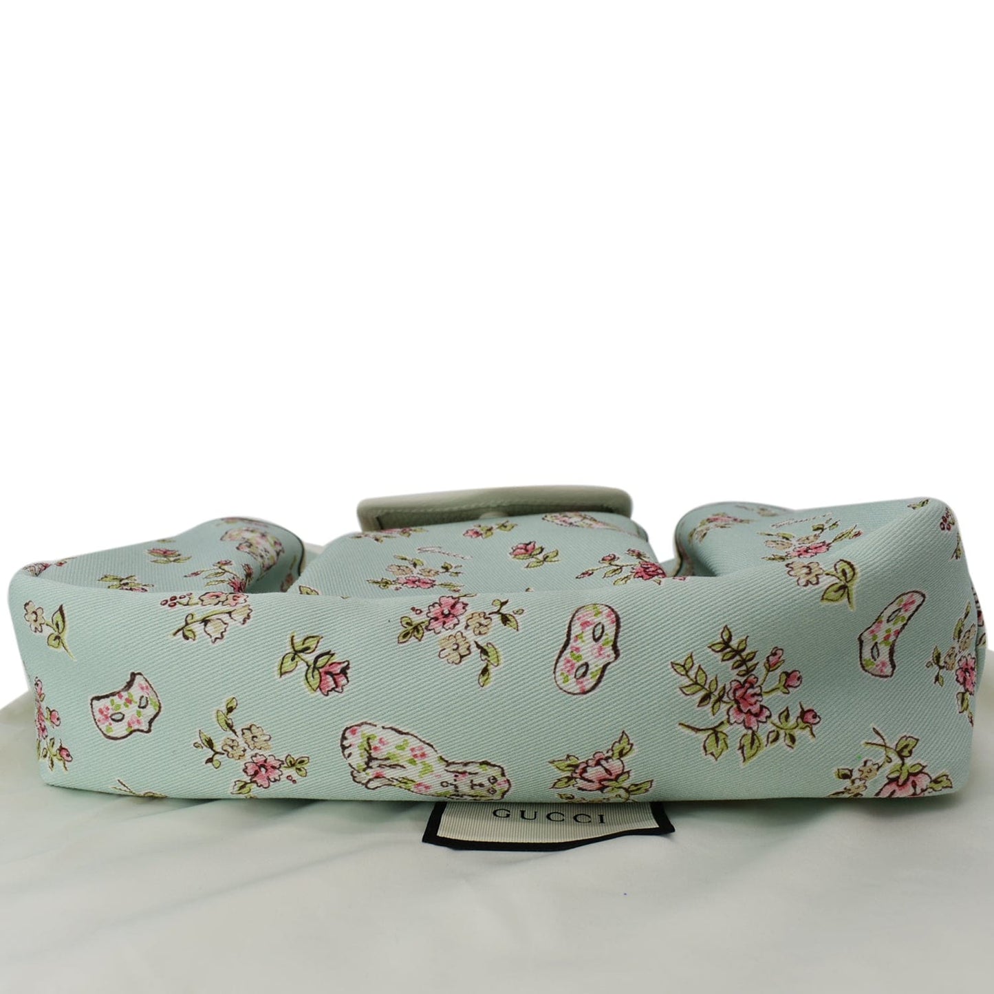 GUCCI Children's Floral Print Canvas Bag Light Blue 628159