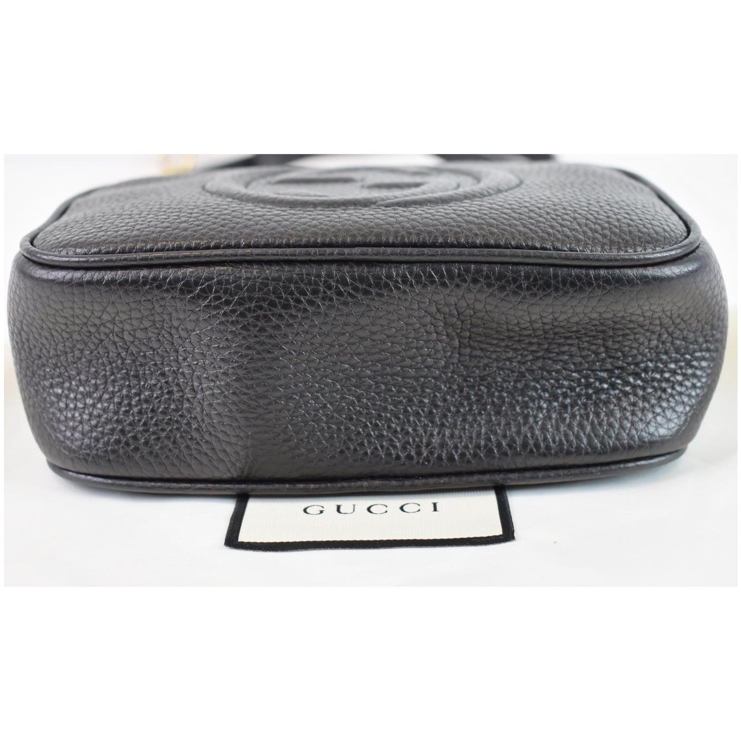 GUCCI Soho Disco Small Leather Crossbody Bag Black 347994