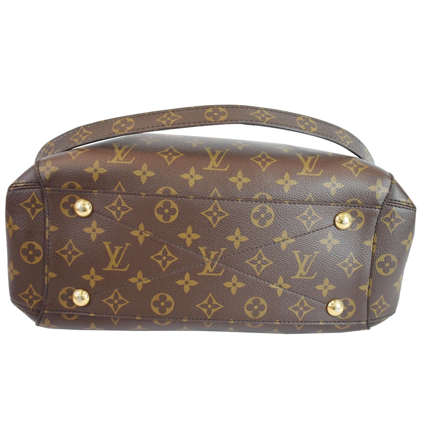 LOUIS VUITTON Montaigne MM Monogram Canvas Shoulder Bag Brown