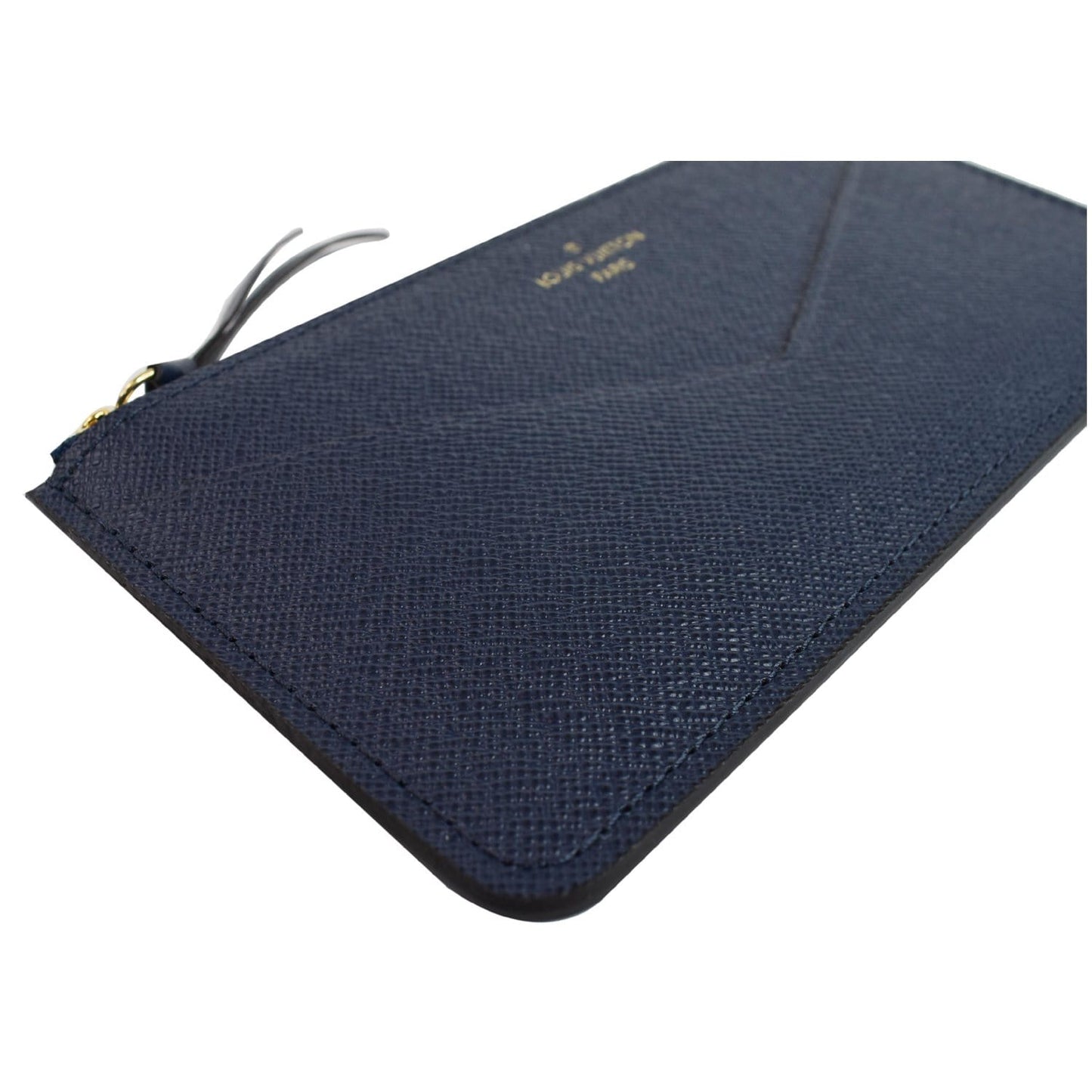 LOUIS VUITTON Leather Zippy Jeanne Insert Wallet Blue