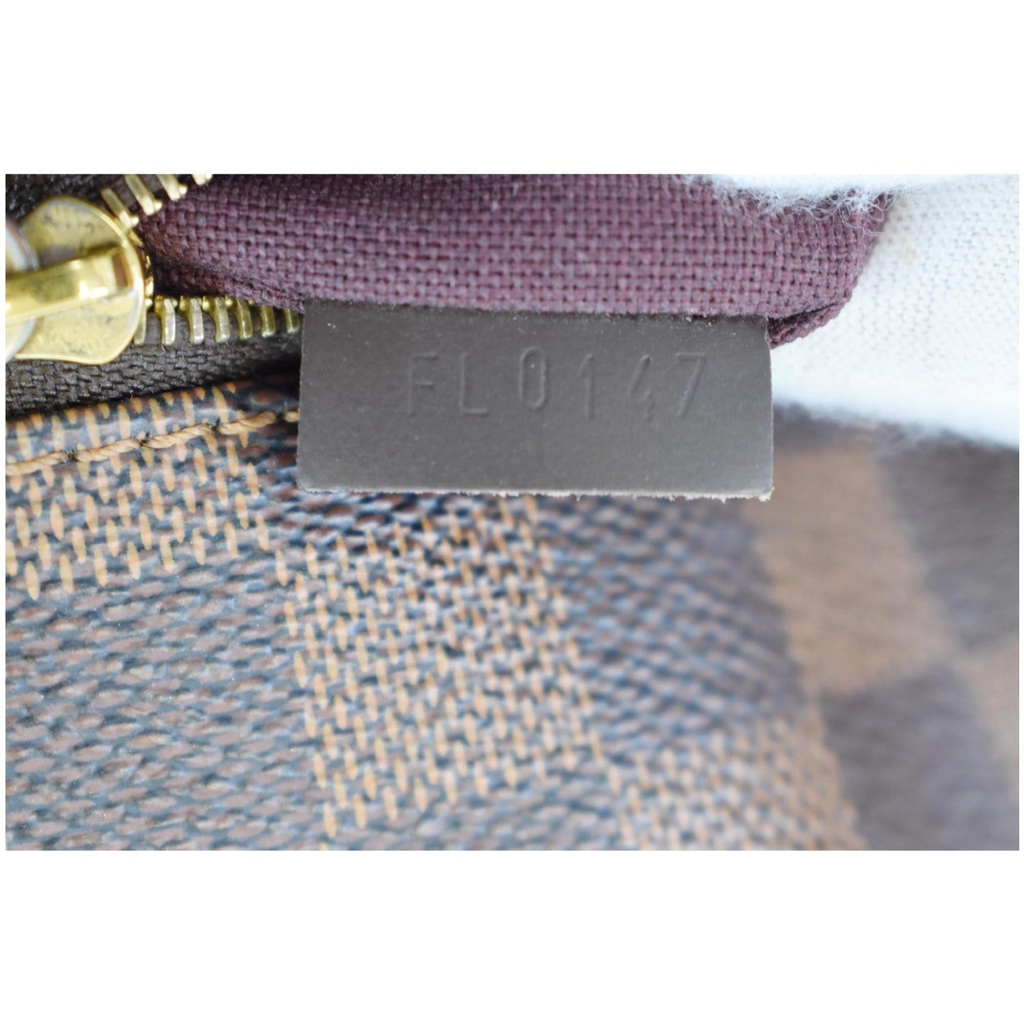 LOUIS VUITTON Iena PM Damier Ebene Shoulder Bag Brown