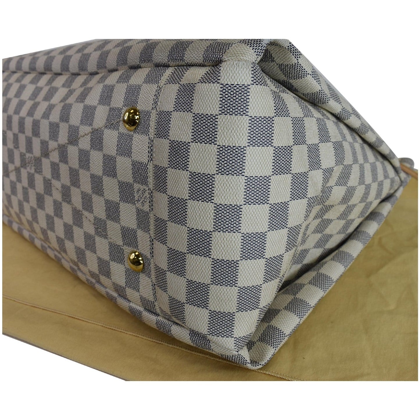 LOUIS VUITTON Artsy GM Damier Azur Shoulder Bag White
