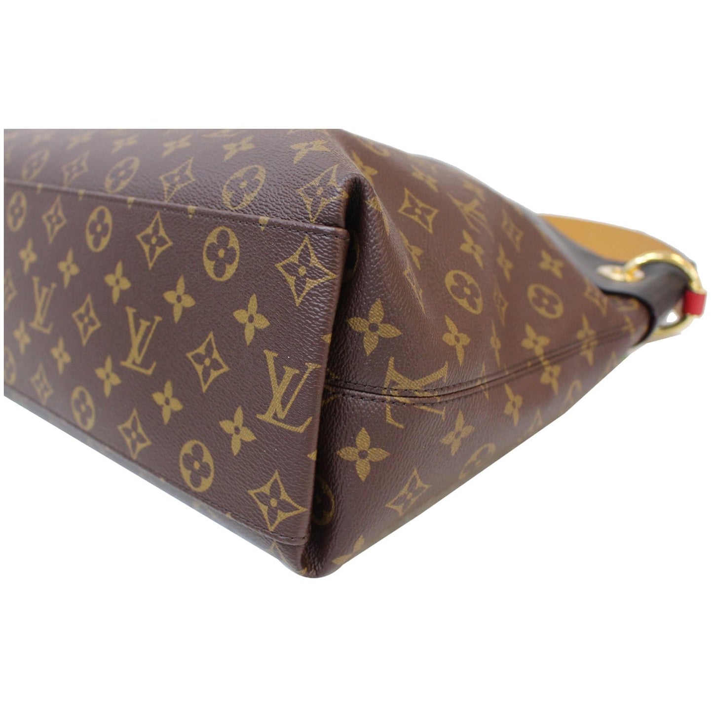 LOUIS VUITTON Tuileries Monogram Canvas Hobo Bag Black