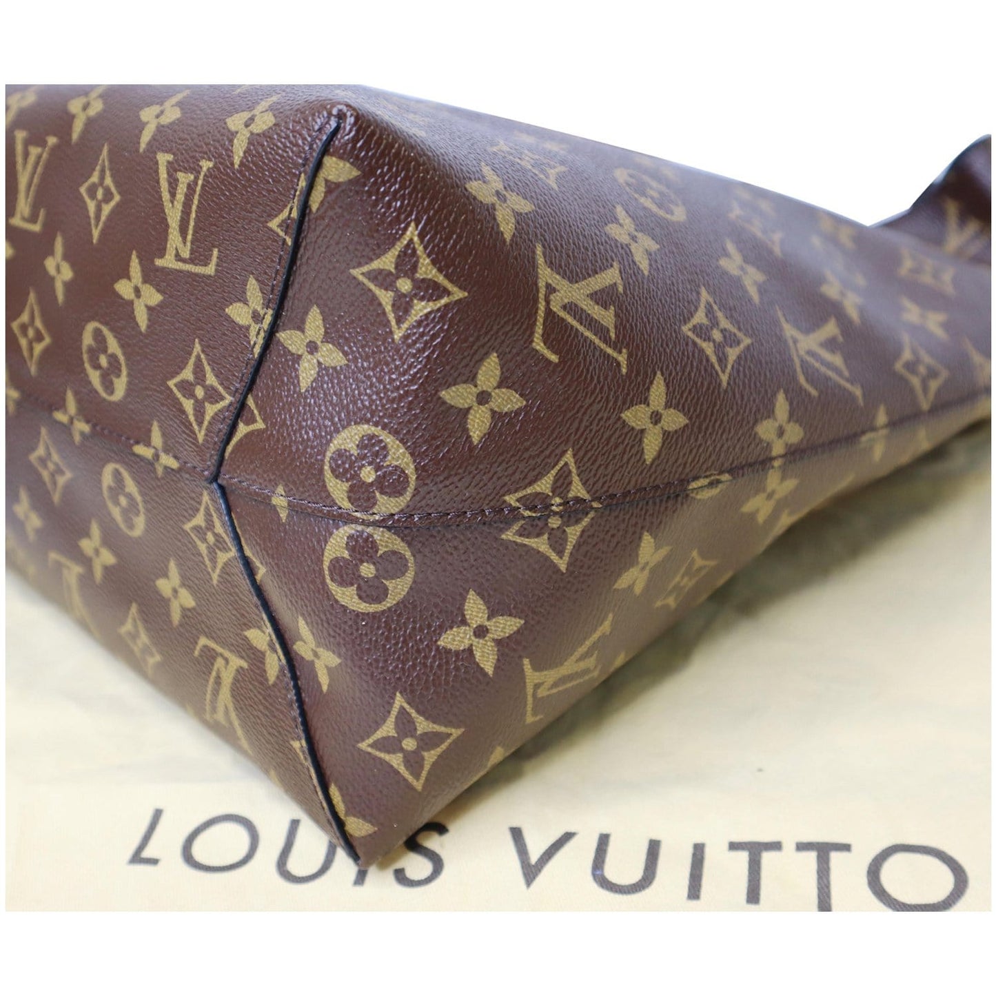 LOUIS VUITTON Flower Hobo Monogram Canvas Shoulder Hobo Bag Brown