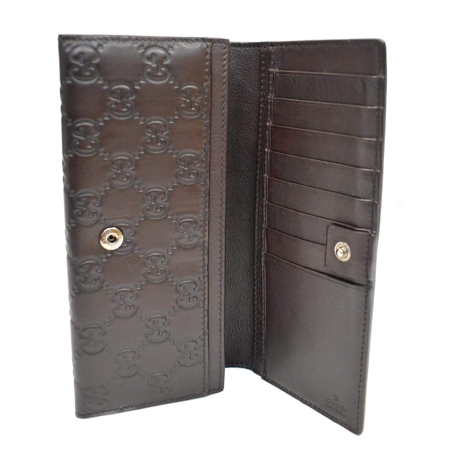 GUCCI Guccissima Continental Flap Wallet Black 233154