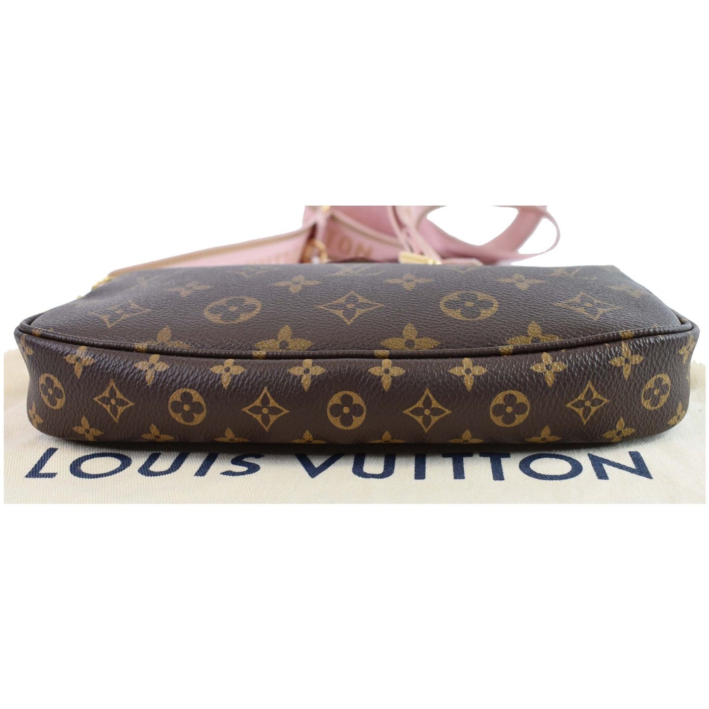 LOUIS VUITTON Multi Pochette Accessories Monogram Canvas Shoulder Bag Pink