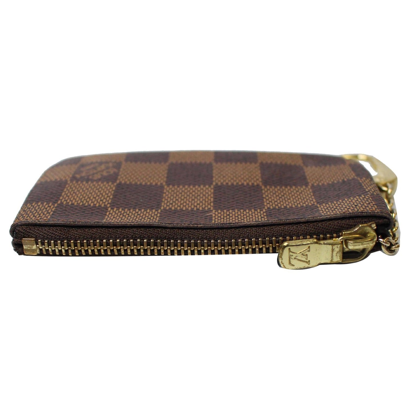 LOUIS VUITTON Key Coin Pouch Damier Ebene Brown