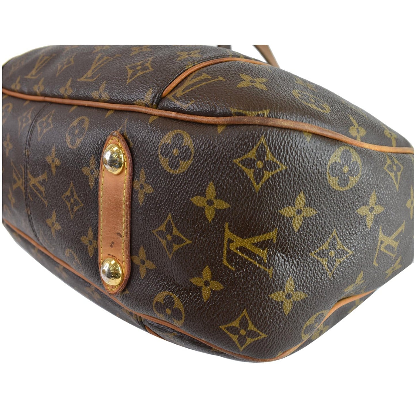 LOUIS VUITTON Galliera PM Monogram Canvas Shoulder Bag Brown