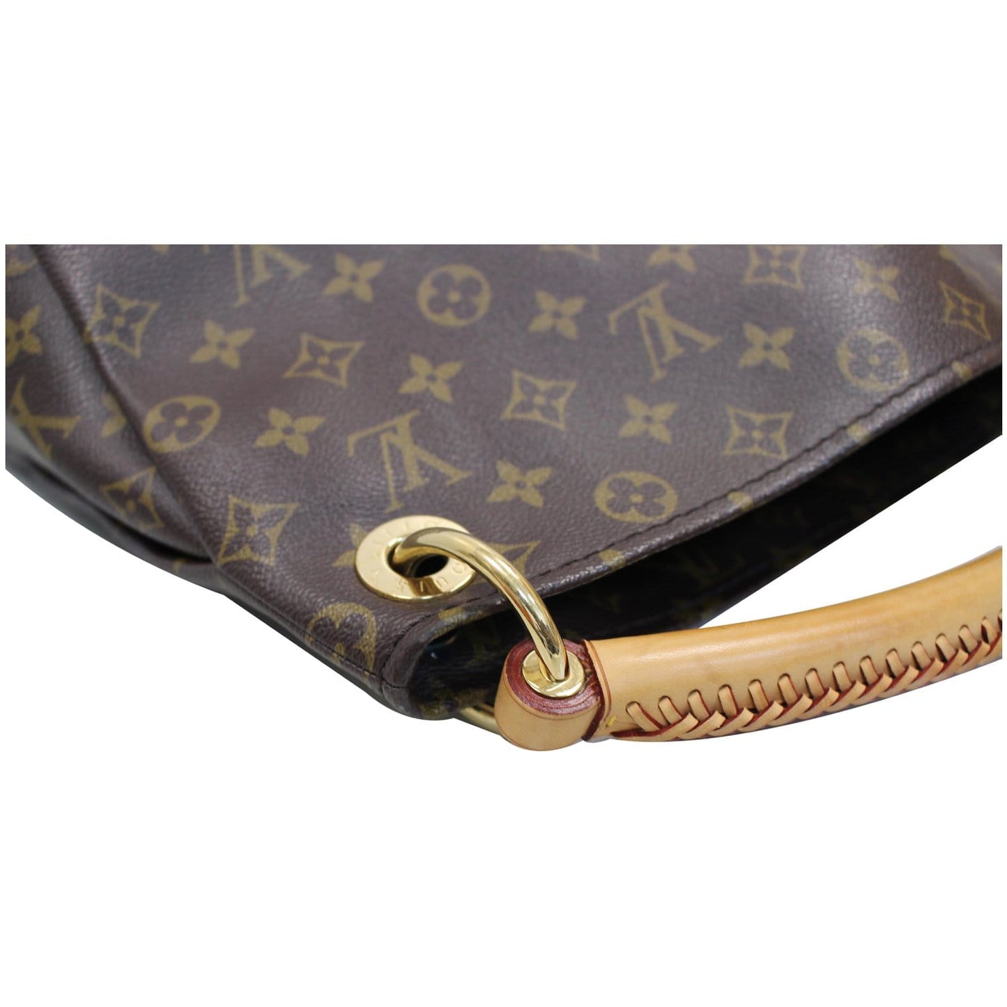 LOUIS VUITTON Artsy MM Monogram Canvas Shoulder Bag Brown