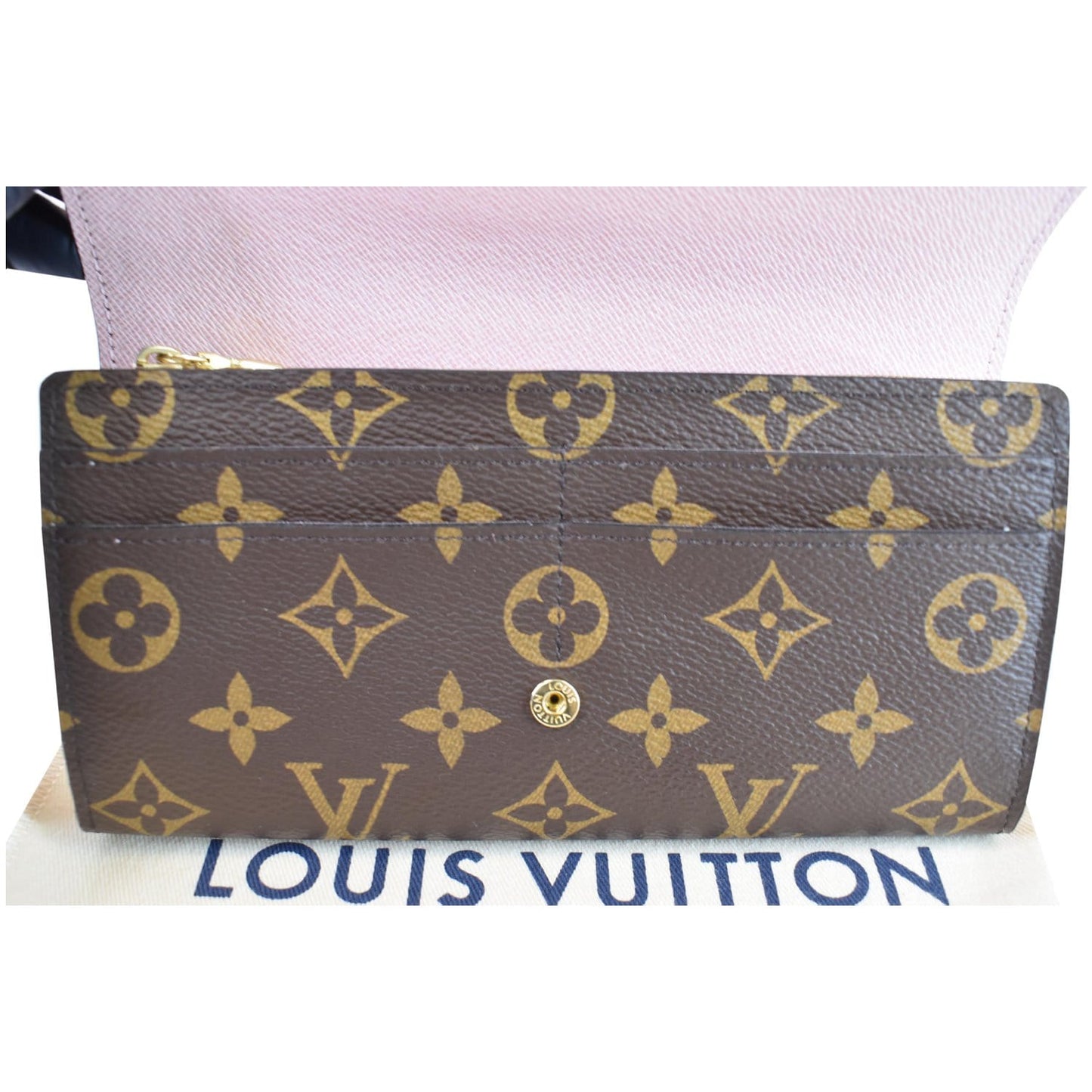 LOUIS VUITTON Monogram Canvas Sarah Wallet Rose Ballerine