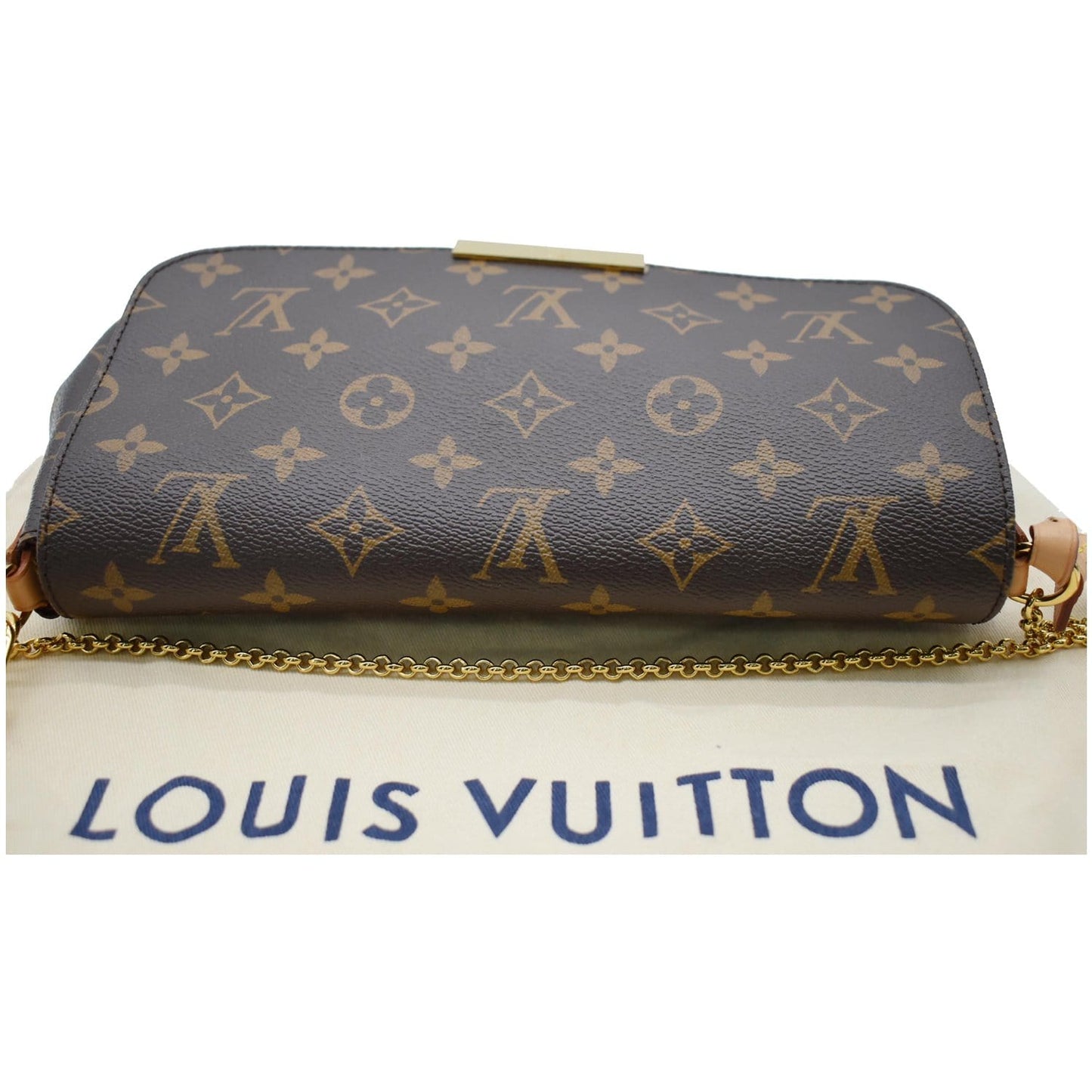 LOUIS VUITTON Favorite MM Monogram Canvas Crossbody Bag Brown