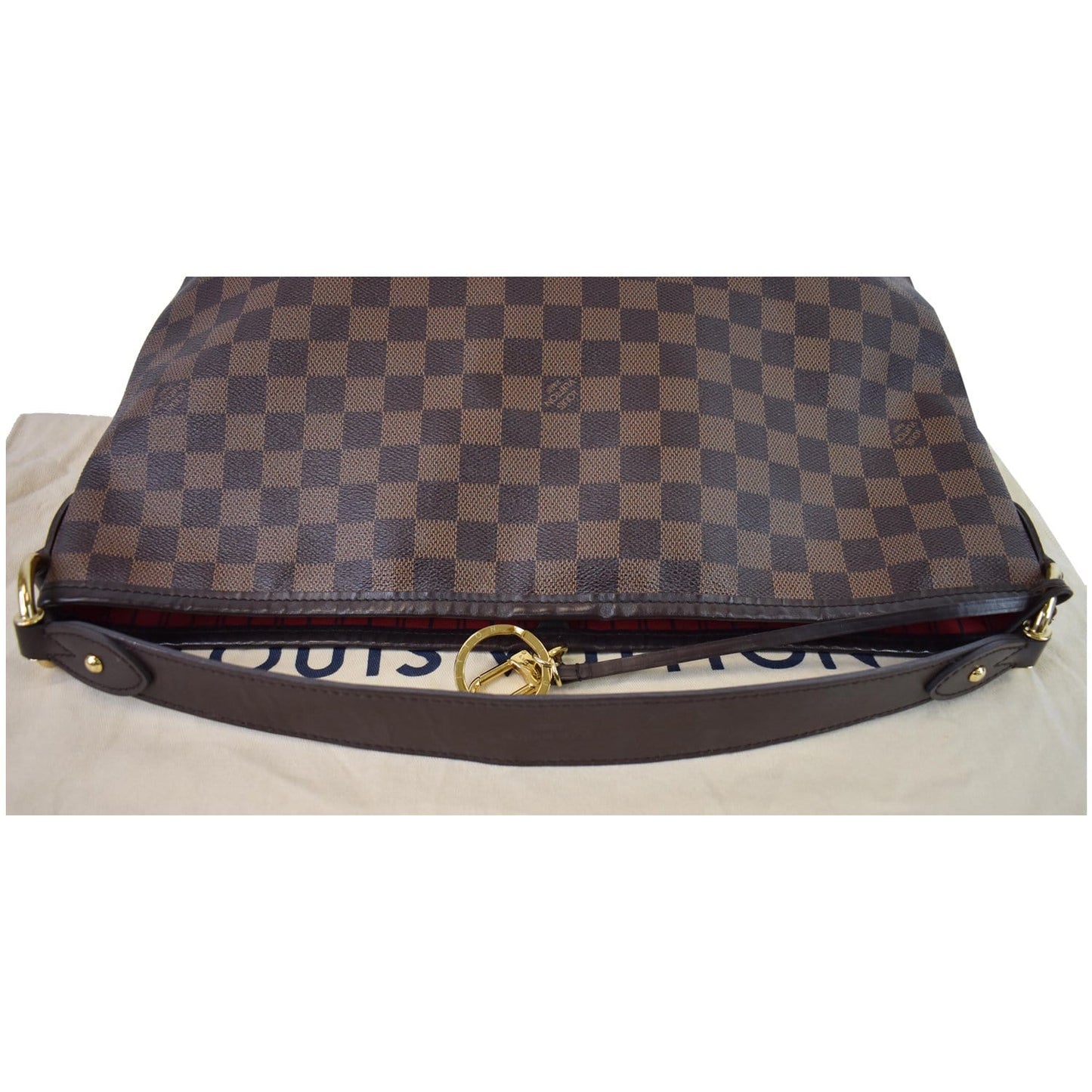 LOUIS VUITTON Delightful MM NM Damier Ebene Hobo Bag Brown