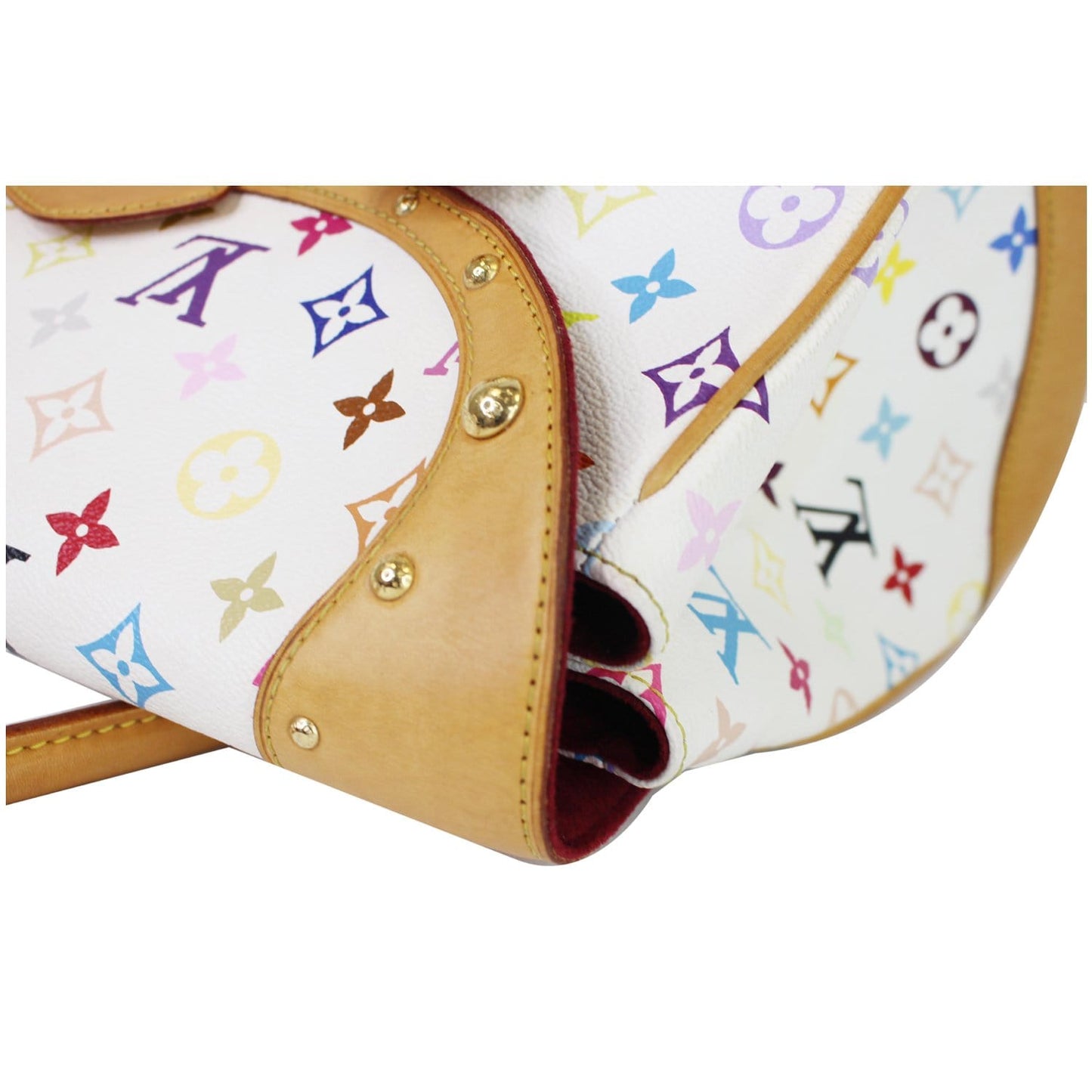 LOUIS VUITTON Beverly GM Multicolor Canvas Shoulder Bag White