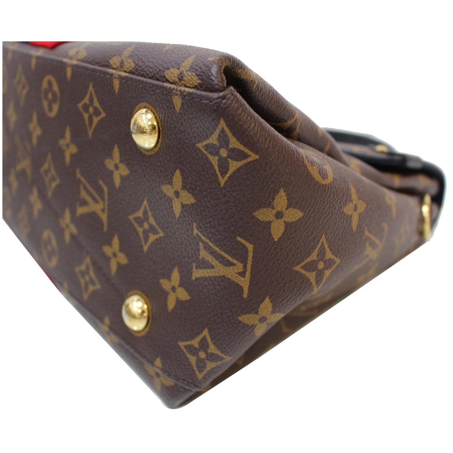 LOUIS VUITTON Georges Monogram Canvas Satchel Bag Brown