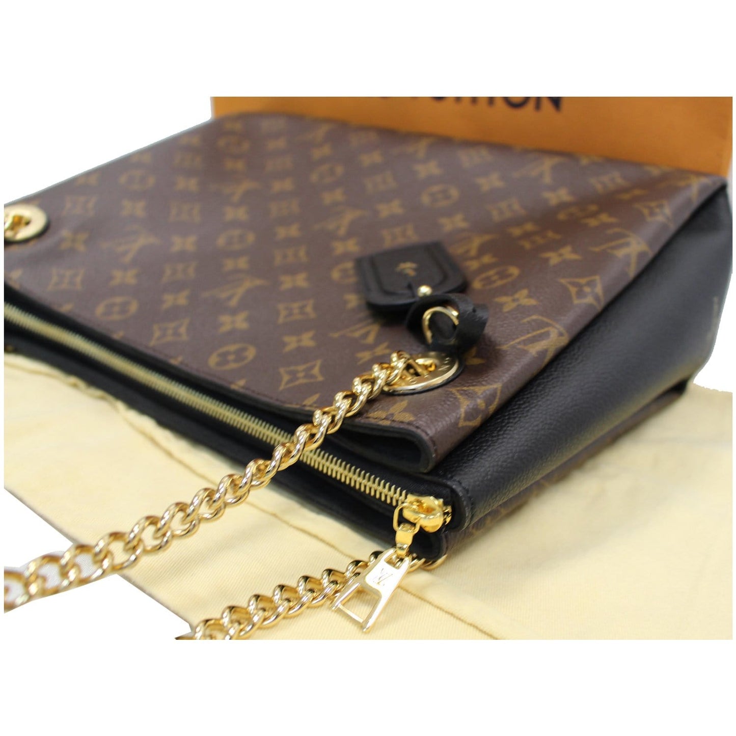 LOUIS VUITTON Surene MM Monogram Canvas Shoulder Bag Black