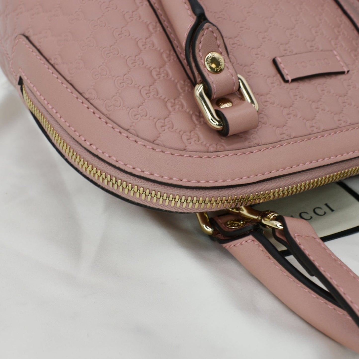 GUCCI Mini Dome Micro Guccissima Leather Shoulder Bag Pink 449654