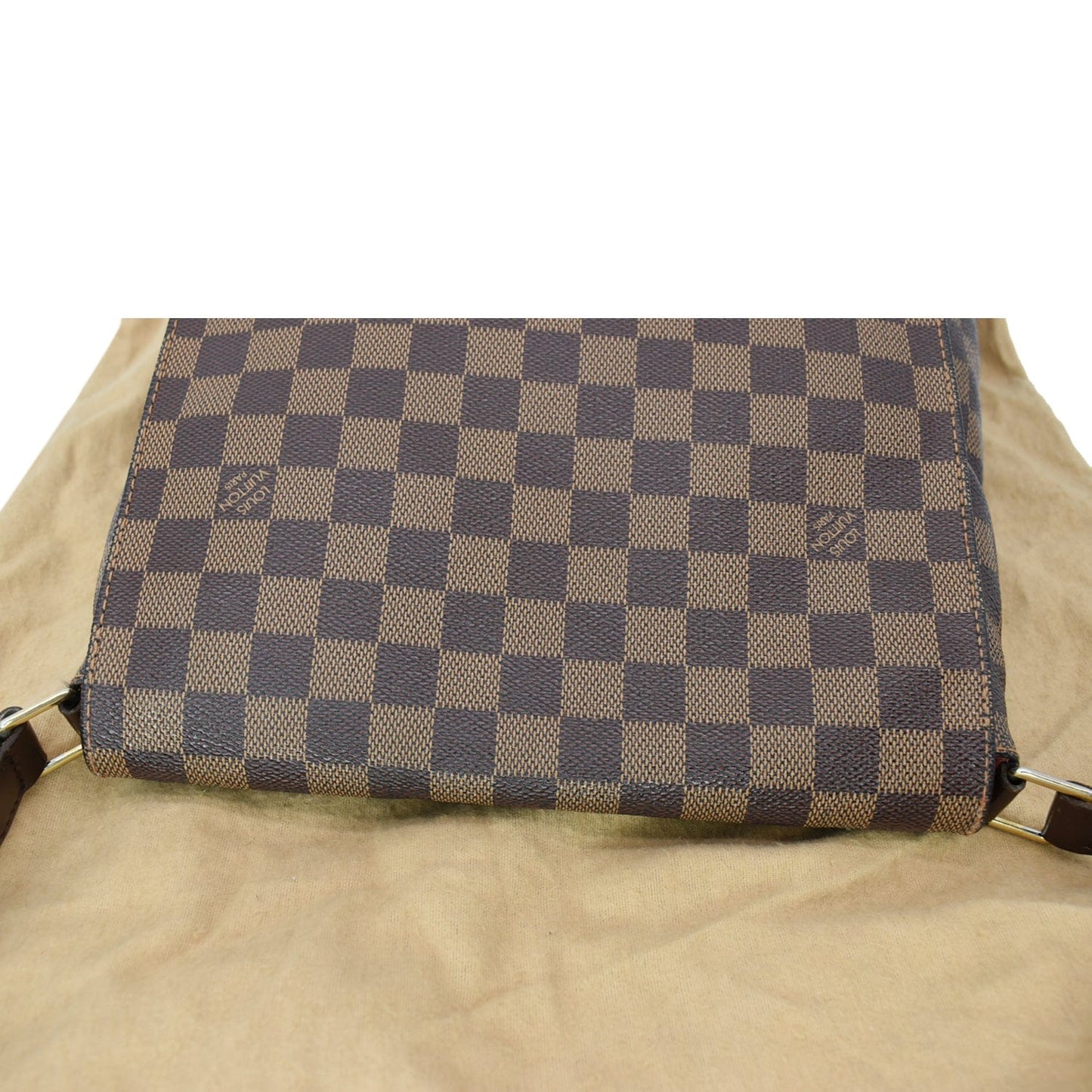 LOUIS VUITTON Musette Salsa GM Damier Ebene Crossbody Bag Brown