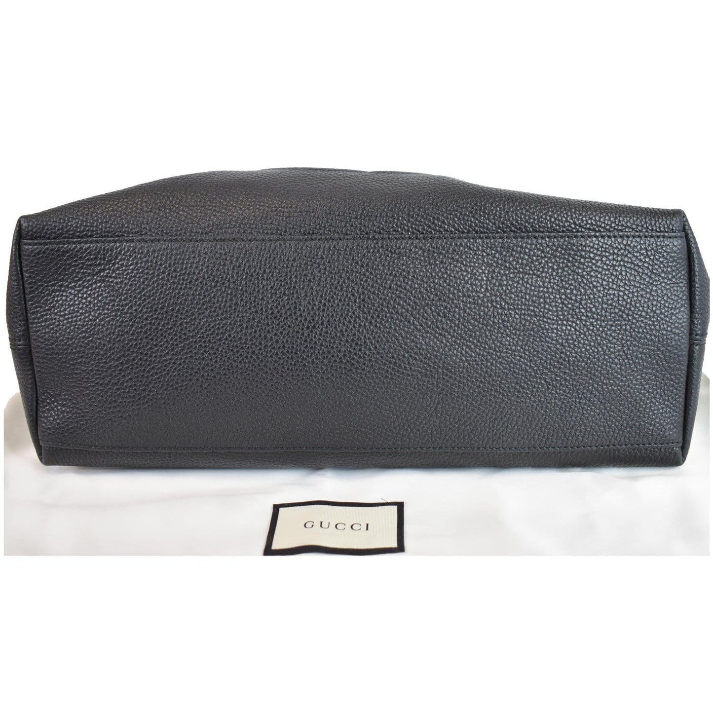 GUCCI Medium Soho Chain Leather Tote Bag Black 536196