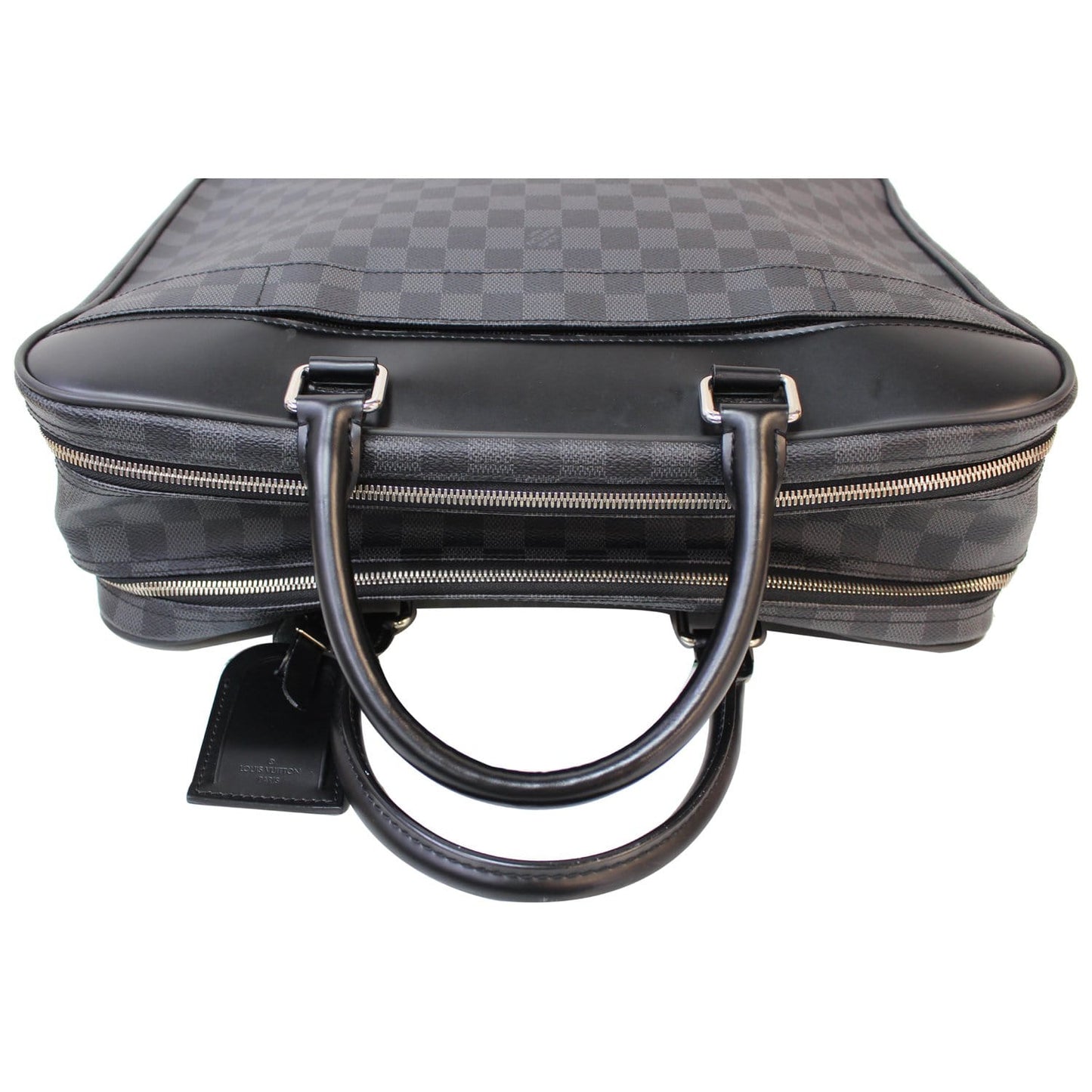 LOUIS VUITTON Overnight Damier Graphite Business Travel Bag Black
