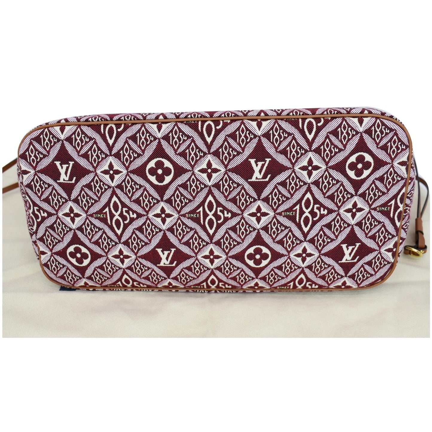 LOUIS VUITTON Neverfull MM Since 1854 Jacquard Shoulder Bag Bordeaux Red