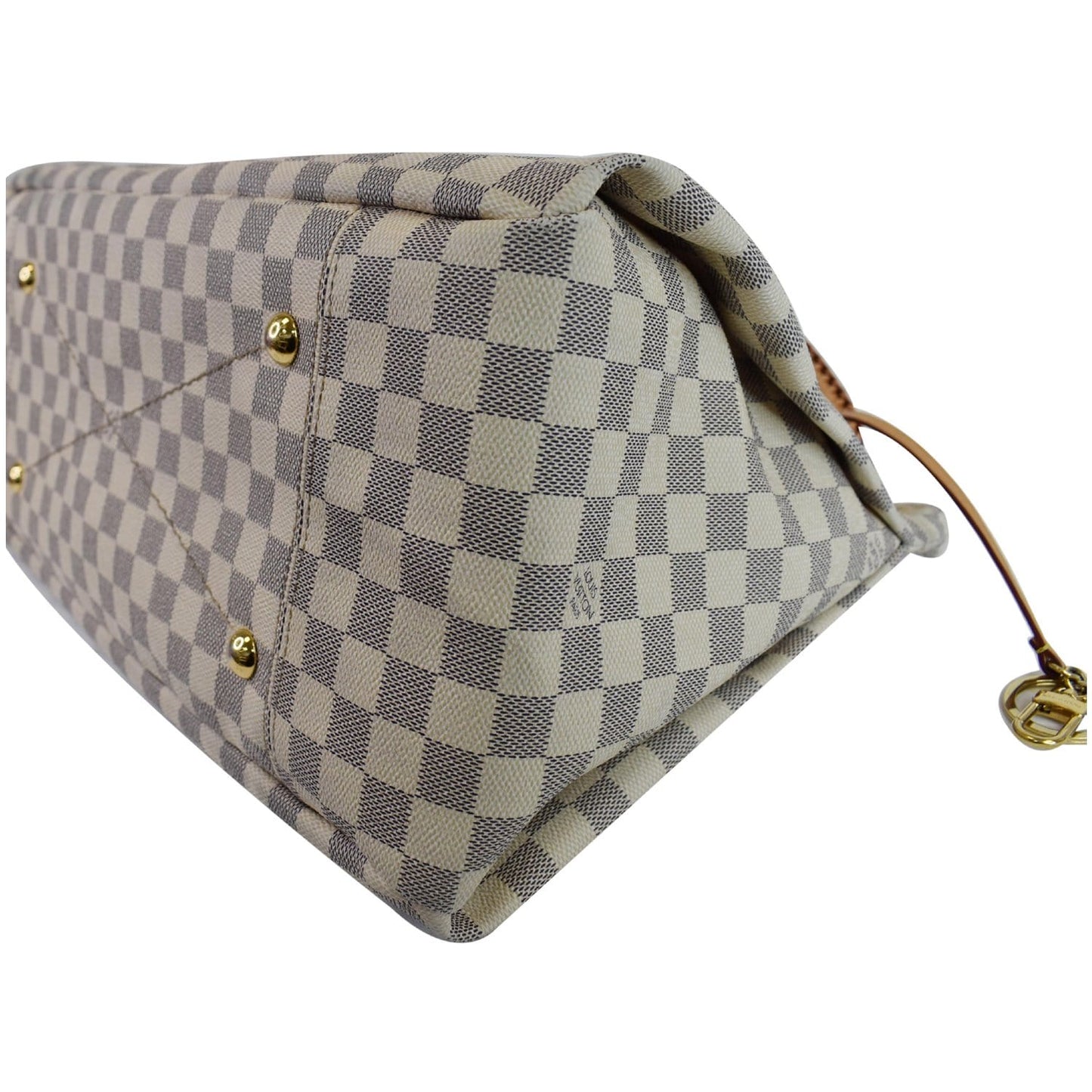 LOUIS VUITTON Artsy MM Damier Azur Shoulder Bag White