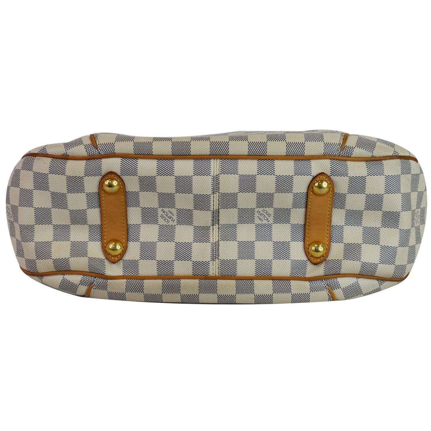 LOUIS VUITTON Galliera PM Damier Azur Shoulder Bag White