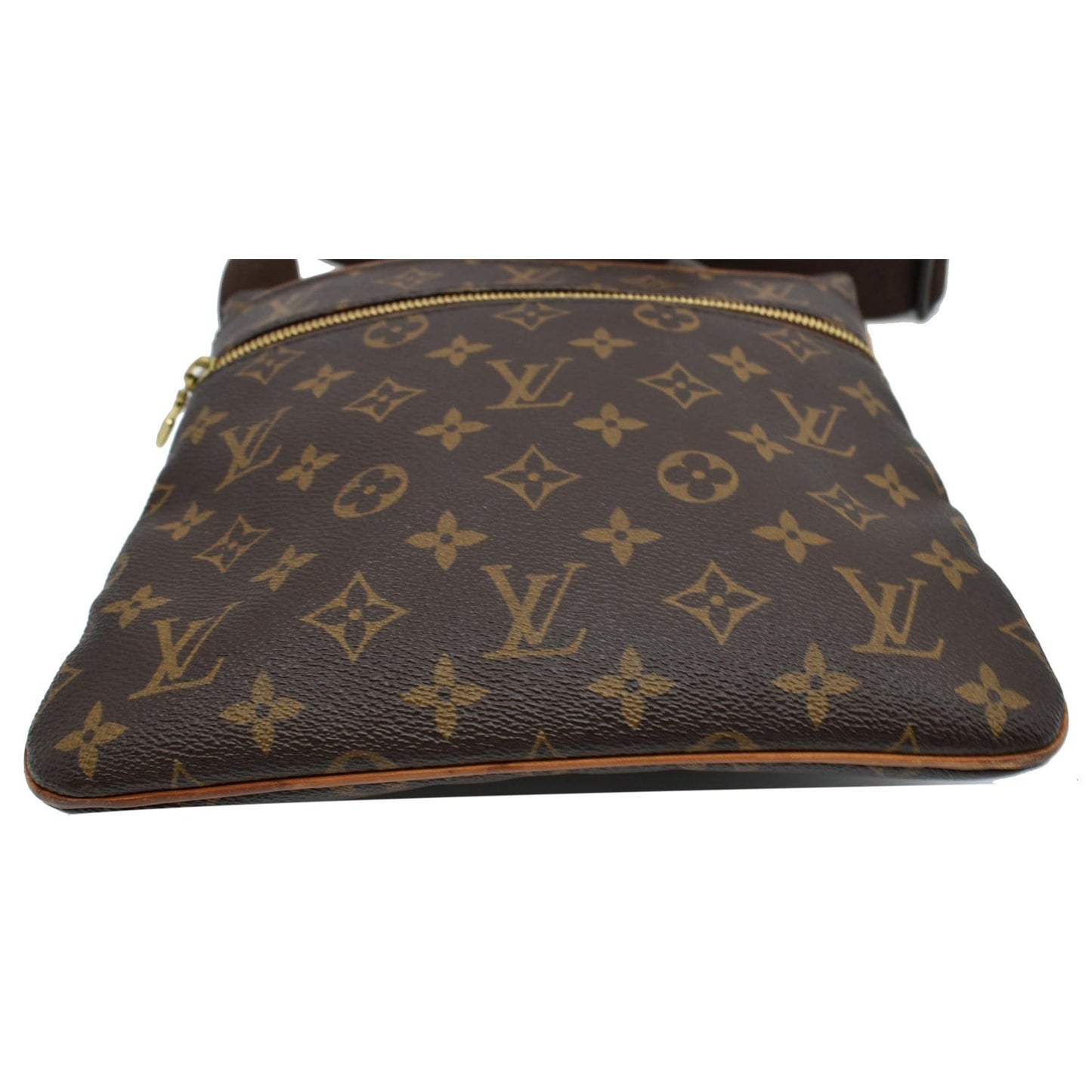 LOUIS VUITTON Pochette Valmy Monogram Canvas Crossbody Bag Brown