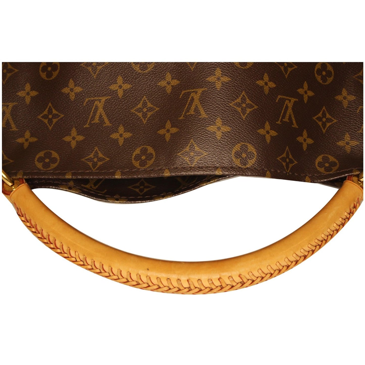 LOUIS VUITTON Artsy MM Monogram Canvas Shoulder Bag Brown