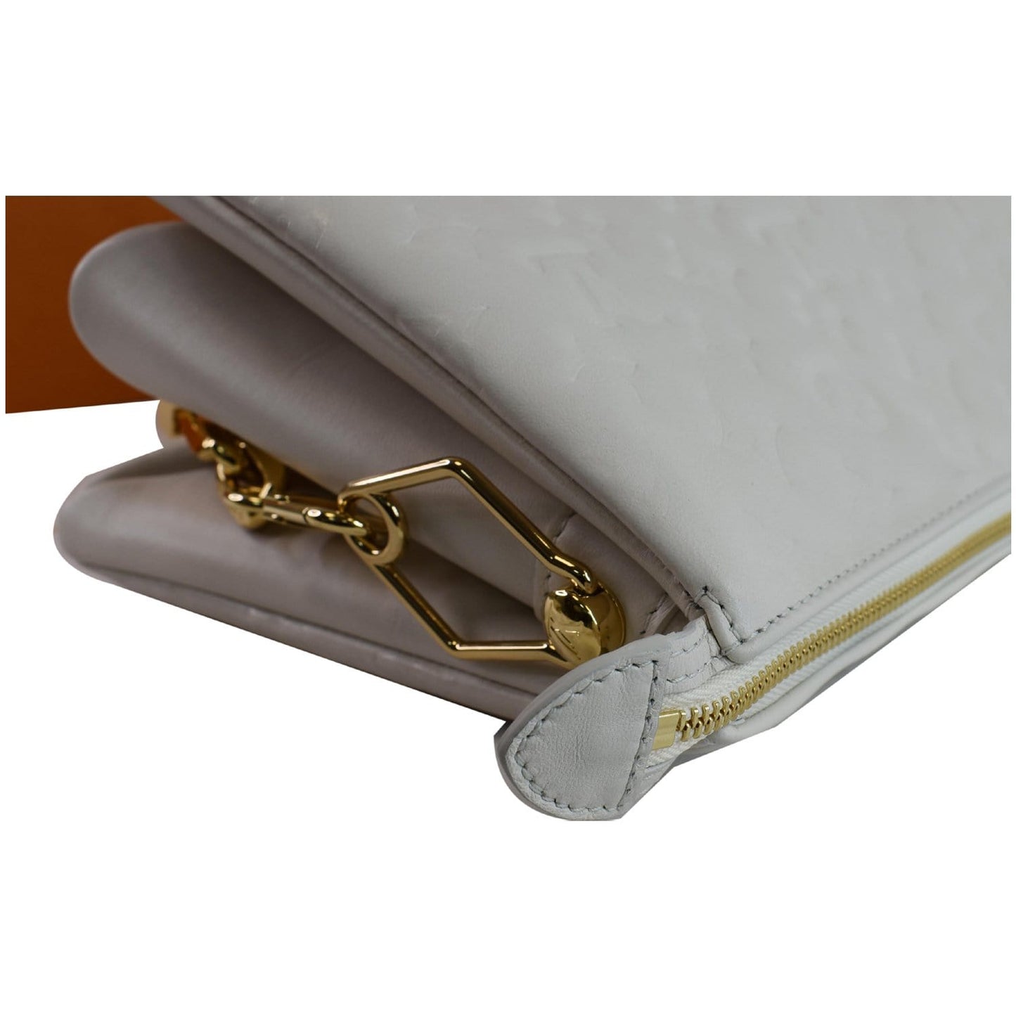 LOUIS VUITTON Coussin PM Monogram Embossed Shoulder Bag Cream