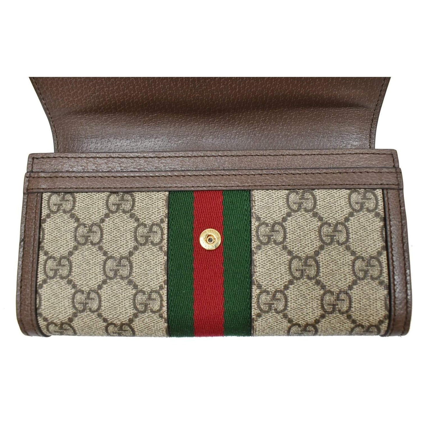 Gucci Ophidia GG Continental Supreme Canvas Wallet Beige 523153
