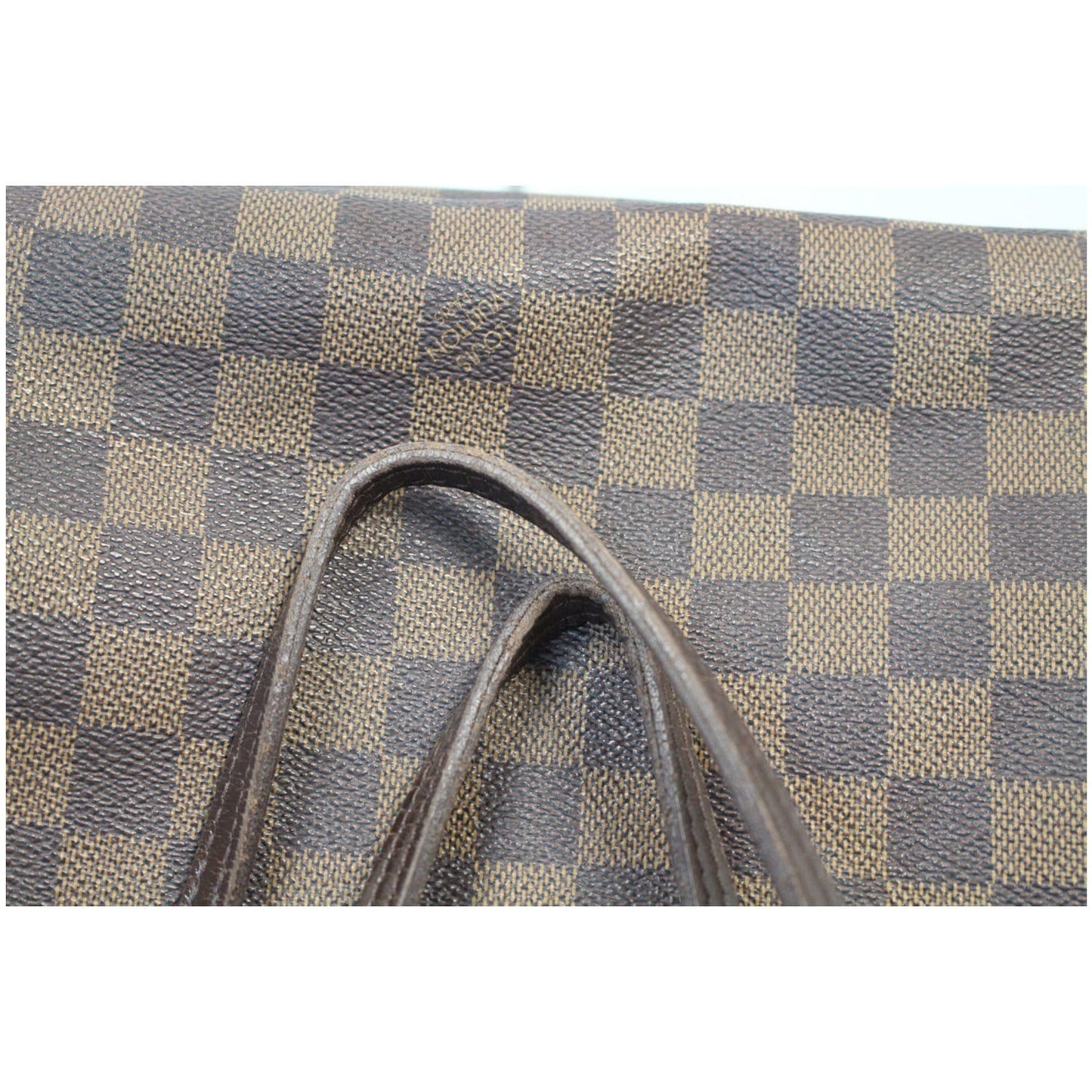 LOUIS VUITTON Neverfull MM Damier Ebene Tote Shoulder Bag Brown