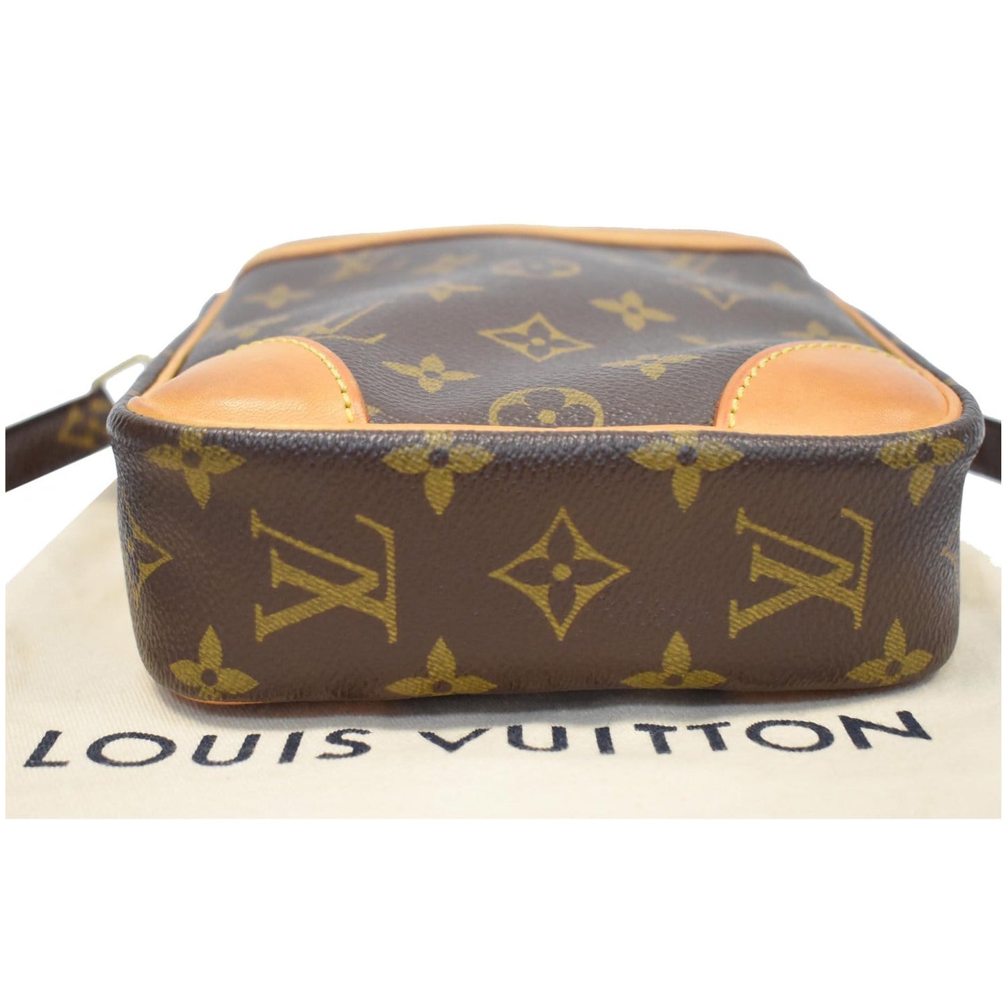 LOUIS VUITTON Danube Monogram Canvas Crossbody Bag Brown
