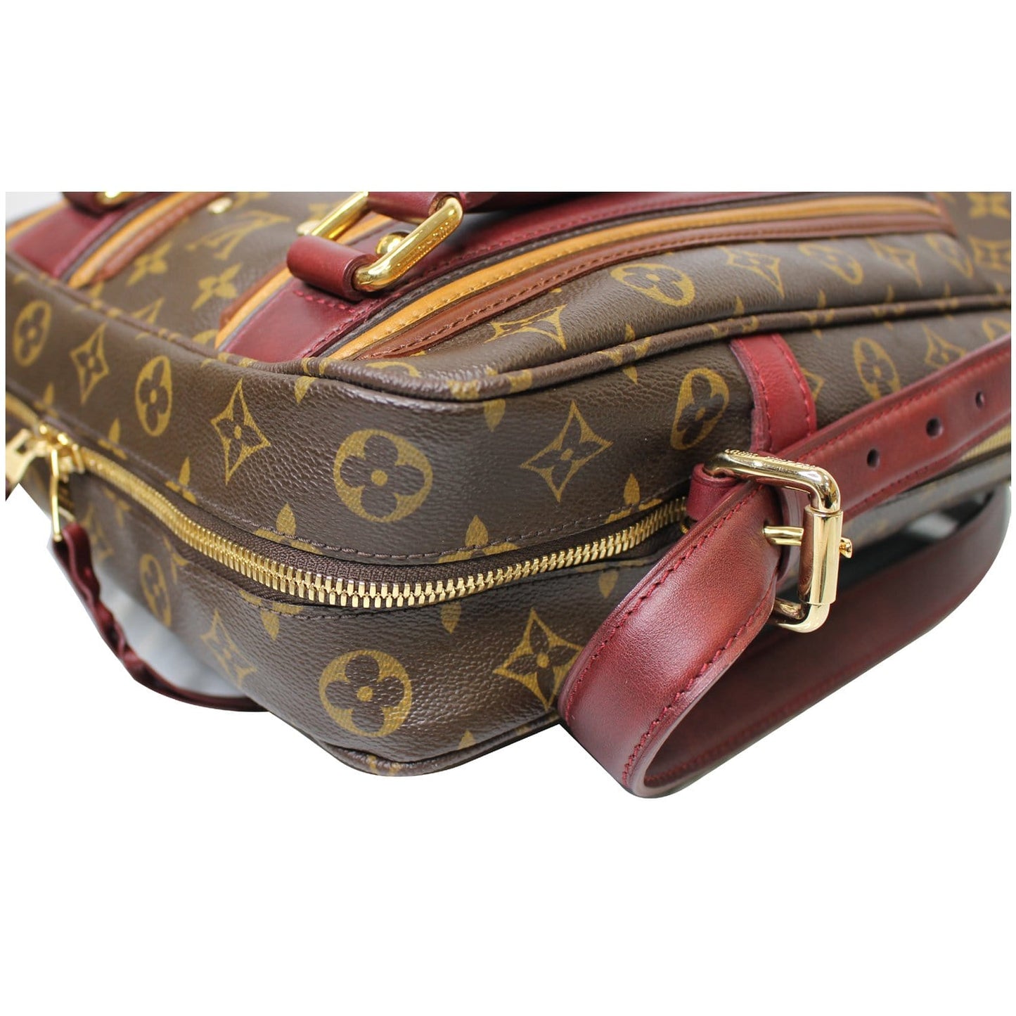 LOUIS VUITTON Bequia Porte Document Monogram Vertical Tote Bag Brown