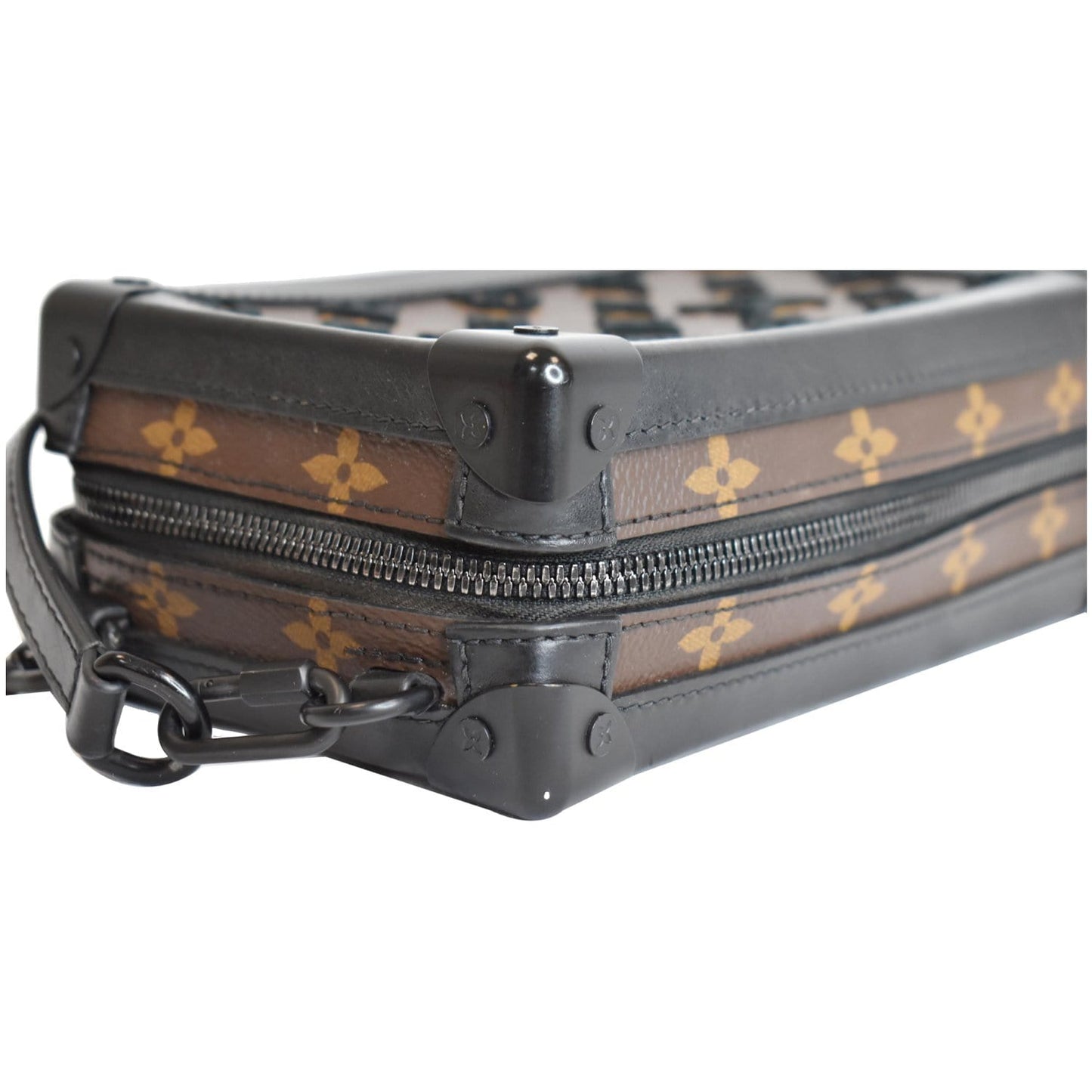 LOUIS VUITTON Vertical Soft Trunk Embroidered Crossbody Bag Black