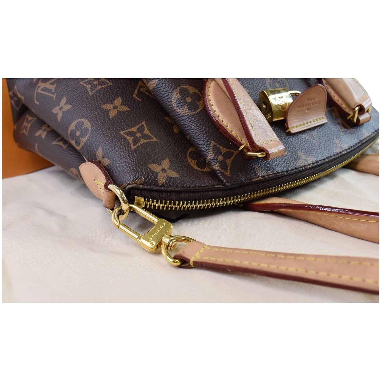 LOUIS VUITTON Rivoli PM Monogram Canvas Shoulder Bag Brown