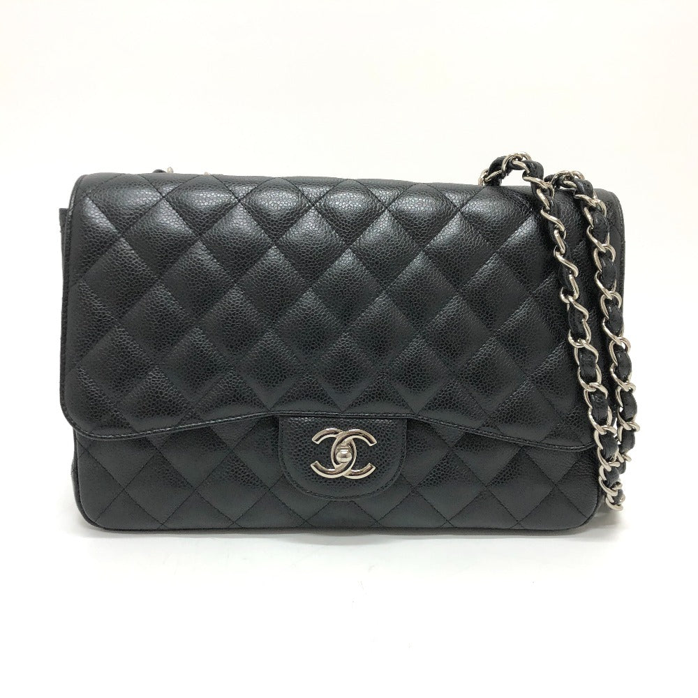 CHANEL Shoulder Bag A28600 Caviar skin black Matrasse 30