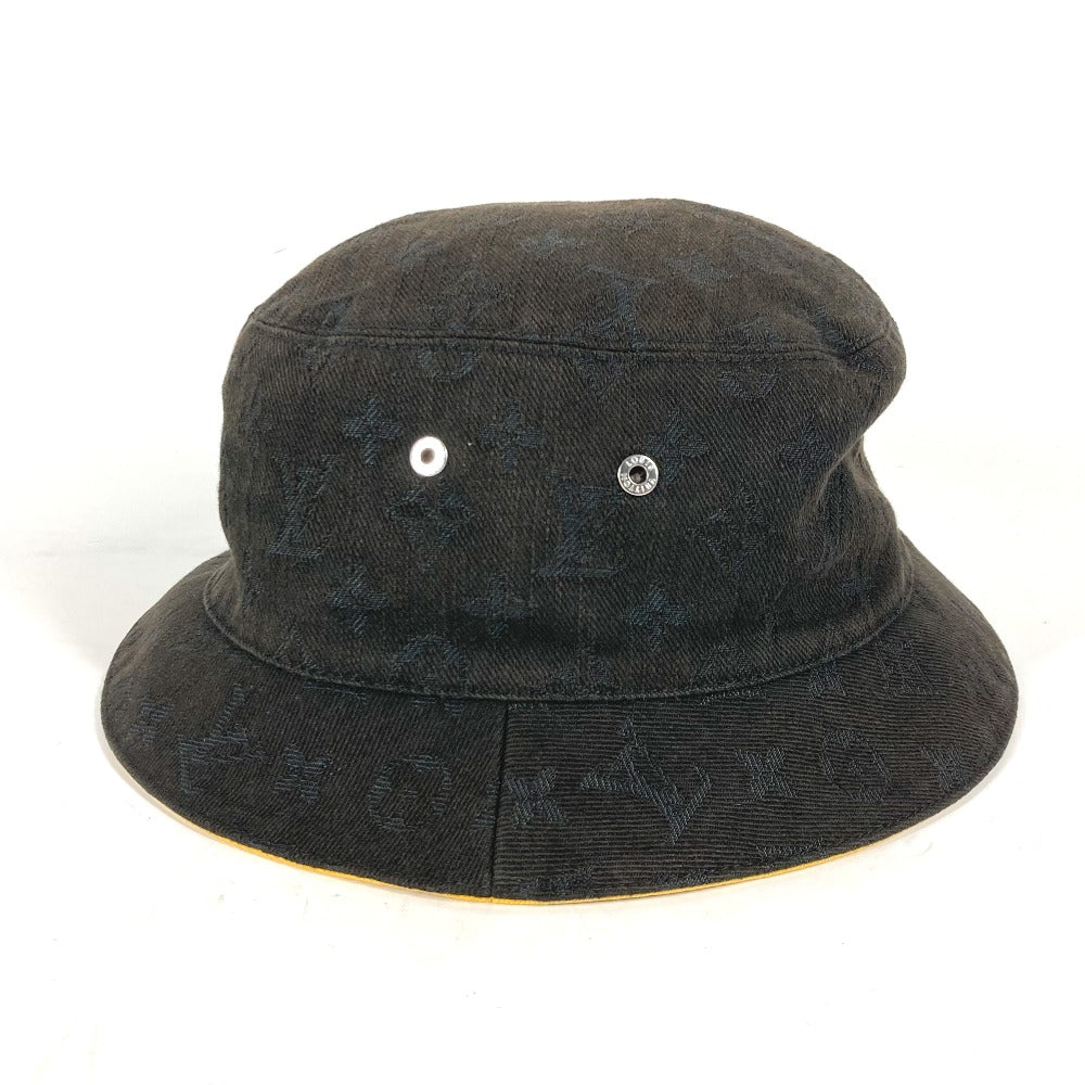 LOUIS VUITTON hat M76209 Cotton, Polyester black Hat Hat Bucket Hat Bob Hat Chapo Monogram Denim 60