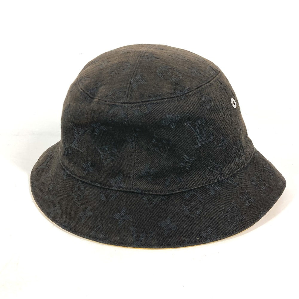 LOUIS VUITTON hat M76209 Cotton, Polyester black Hat Hat Bucket Hat Bob Hat Chapo Monogram Denim 60
