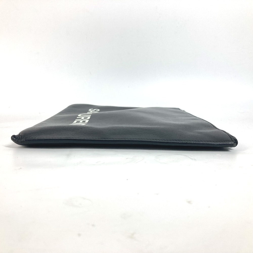 SAINT LAURENT PARIS Clutch bag 397294 leather black logo mens