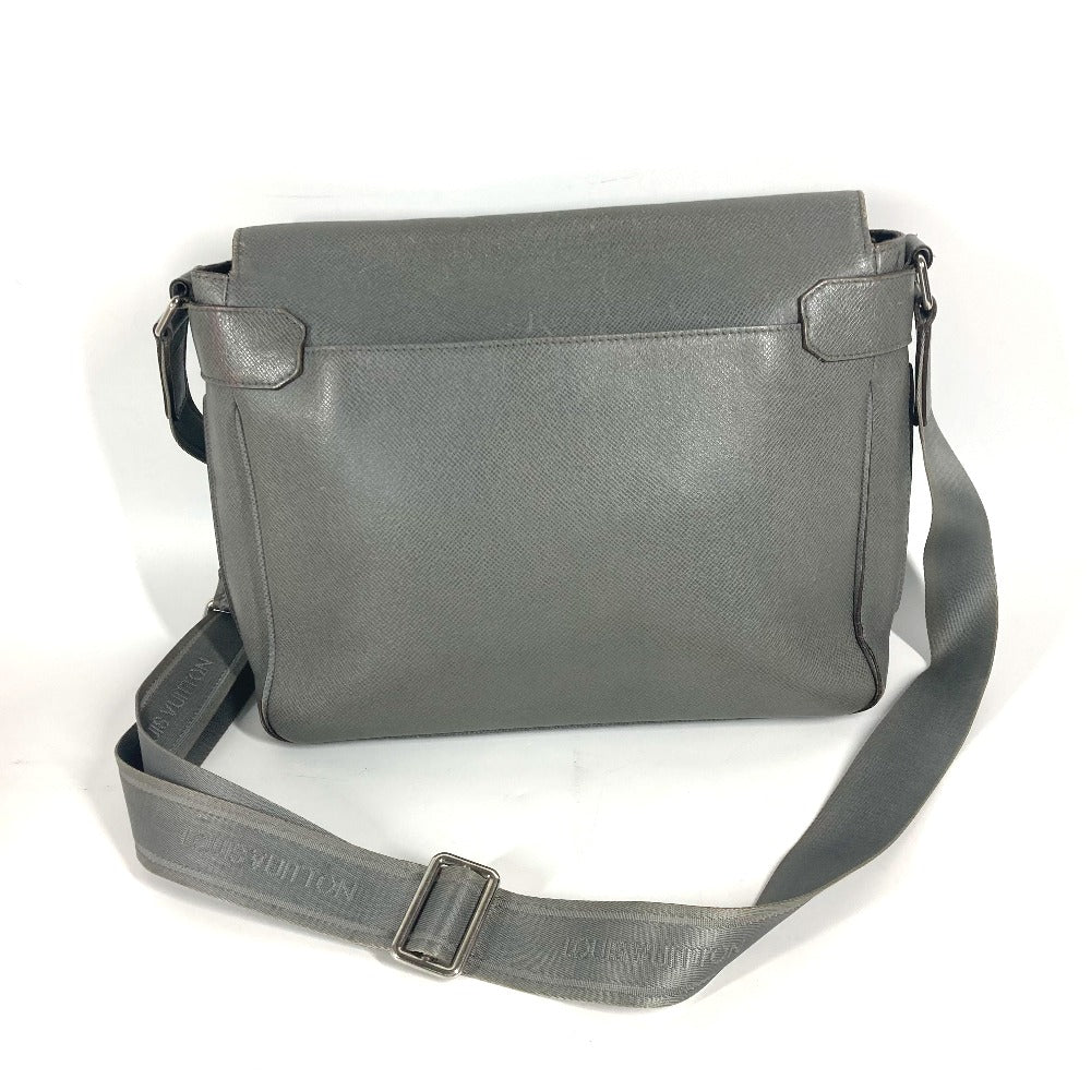 LOUIS VUITTON Shoulder Bag M32623 Taiga Leather gray Taiga Roman MM mens