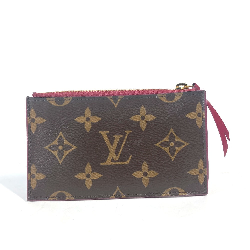 LOUIS VUITTON Coin case M67889 Monogram canvas Brown Monogram Porte Cartes Zip Women