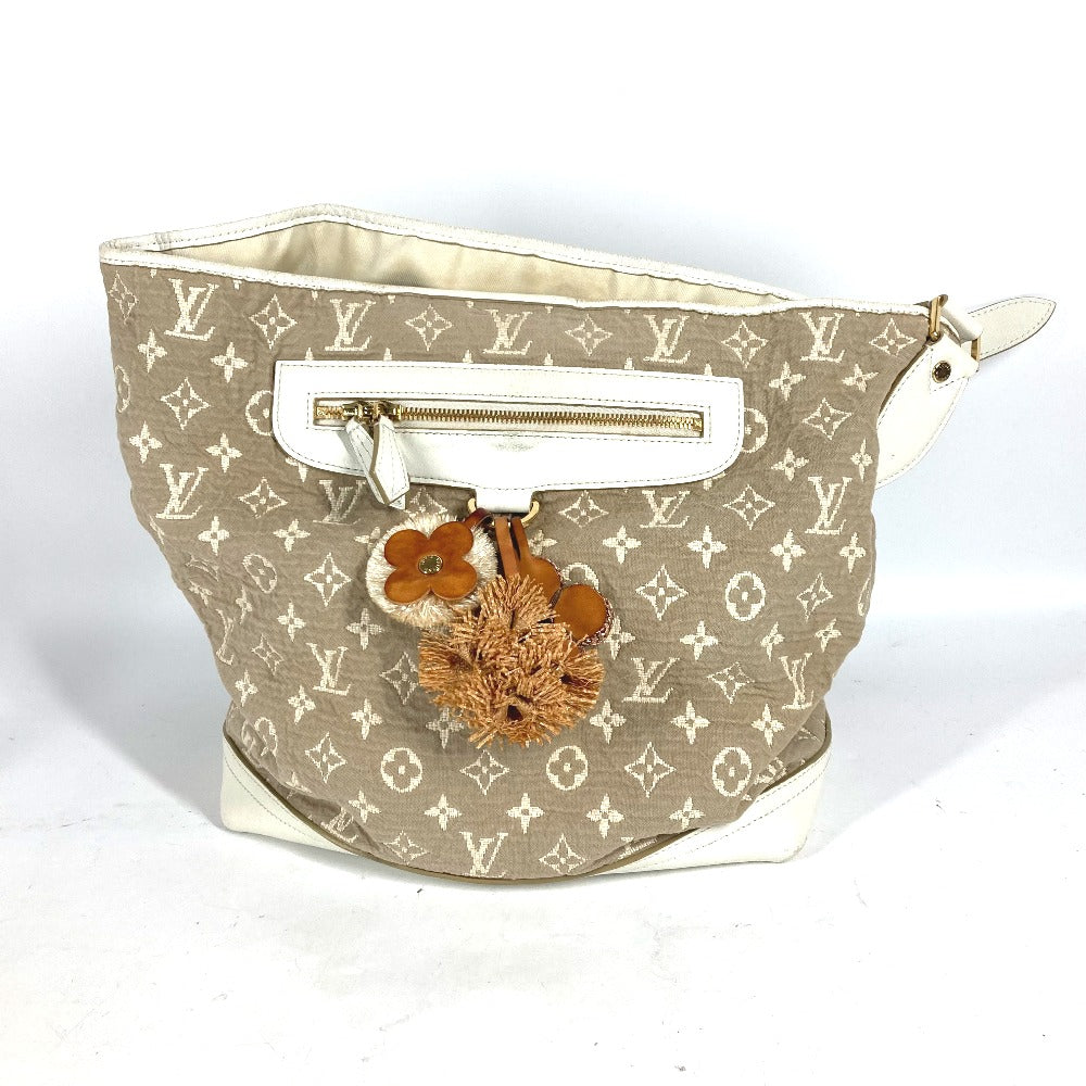 LOUIS VUITTON Shoulder Bag M93499 Cotton, Leather beige Monogram Sabia Buzzus PM Women