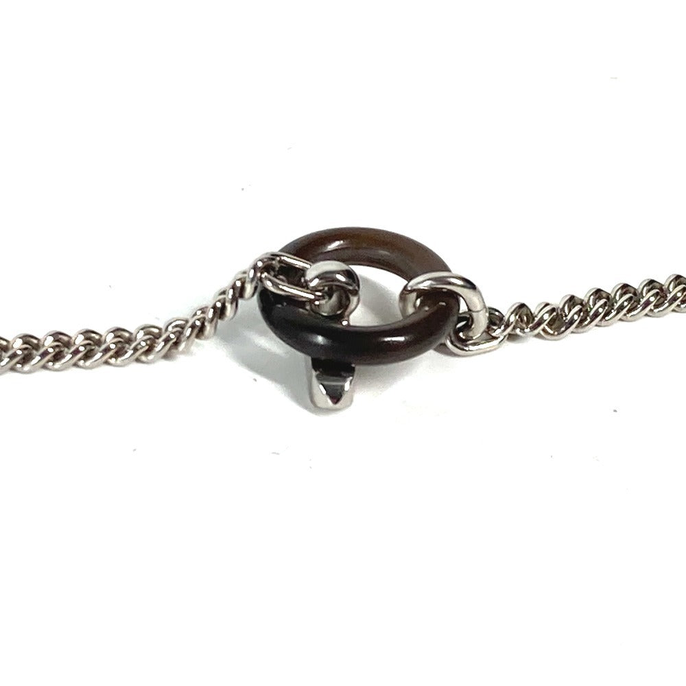 HERMES Necklace Metal, Buffalo Horn Silver Destroyer Horsehead mens