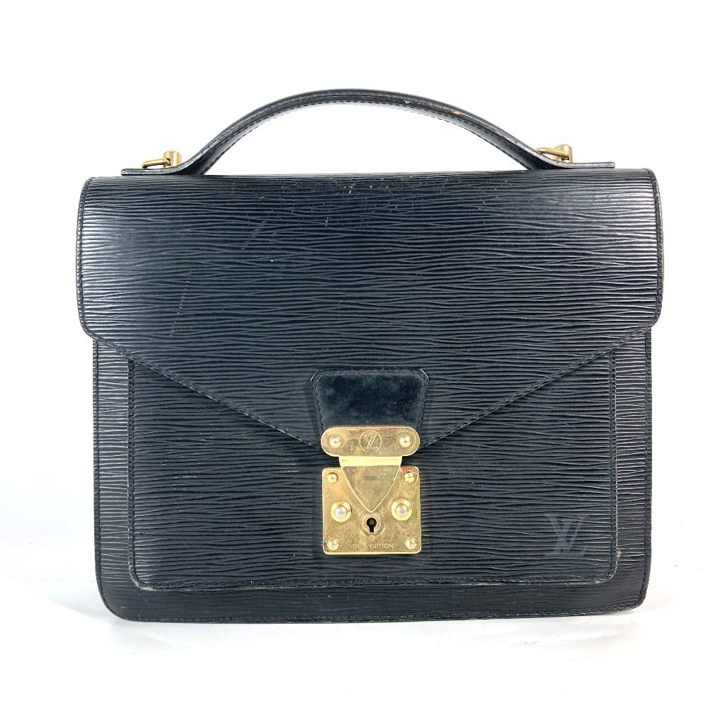 LOUIS VUITTON Handbag M52122 Epi Leather black Epi Monceau